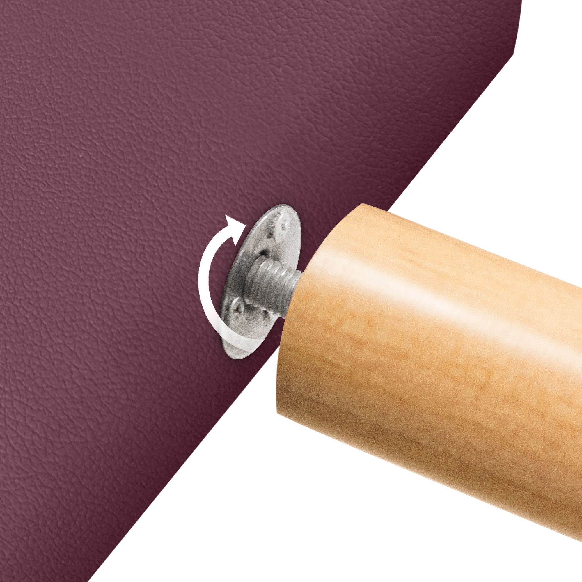 DHOME Cabecero de Polipiel Liso y con Patas cabeceros Cabezal tapizado Cama (Polipiel Vino Tinto, 135cm (Camas 120/135/140)) - 6