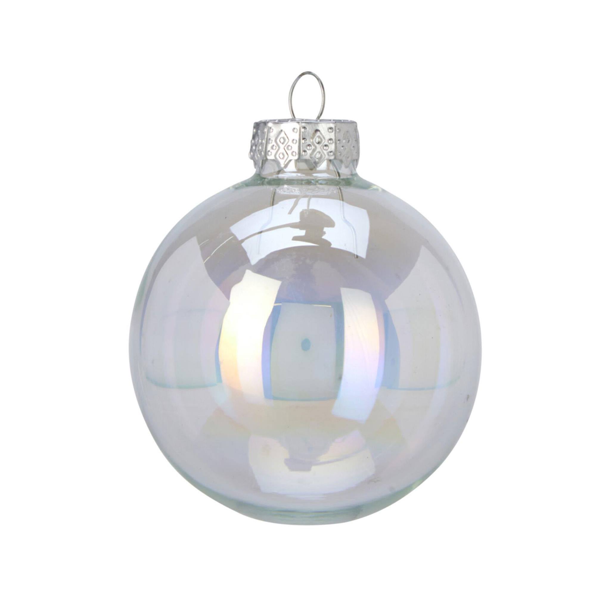 Lot de 12 boules de Noël en plastique transparent incassable