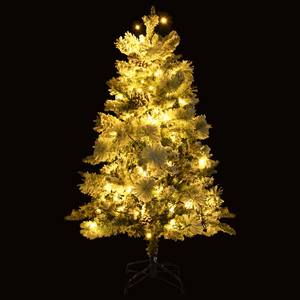 VidaXL Albero Natale Artificiale Nordmann con LED Palline Verde 120 cm