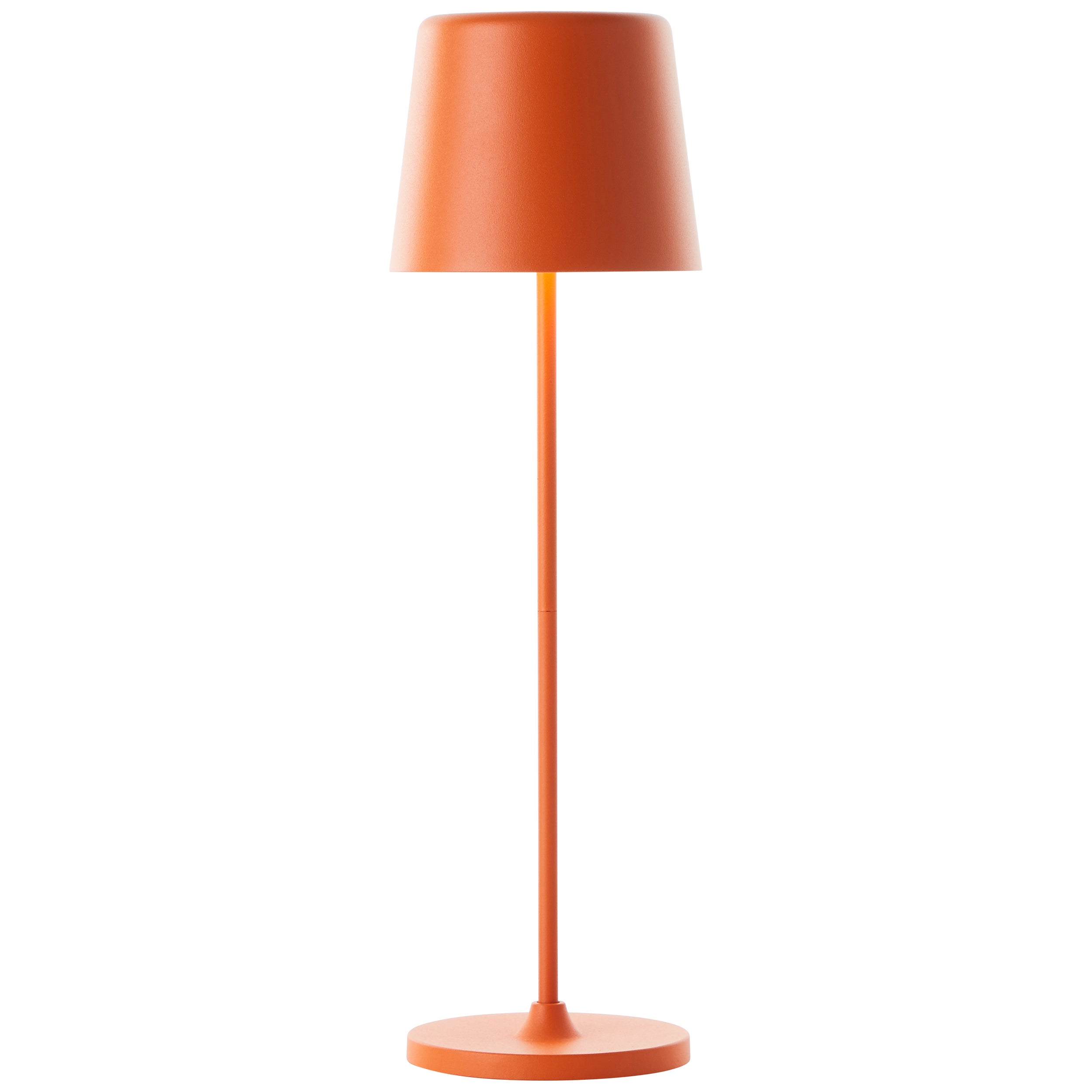 Lampa stołowa ogrodowa LED Brilliant Kaami, 37 cm, matowy pomarańczowy metal/drewno, zintegrowana dioda LED 2 W - 3