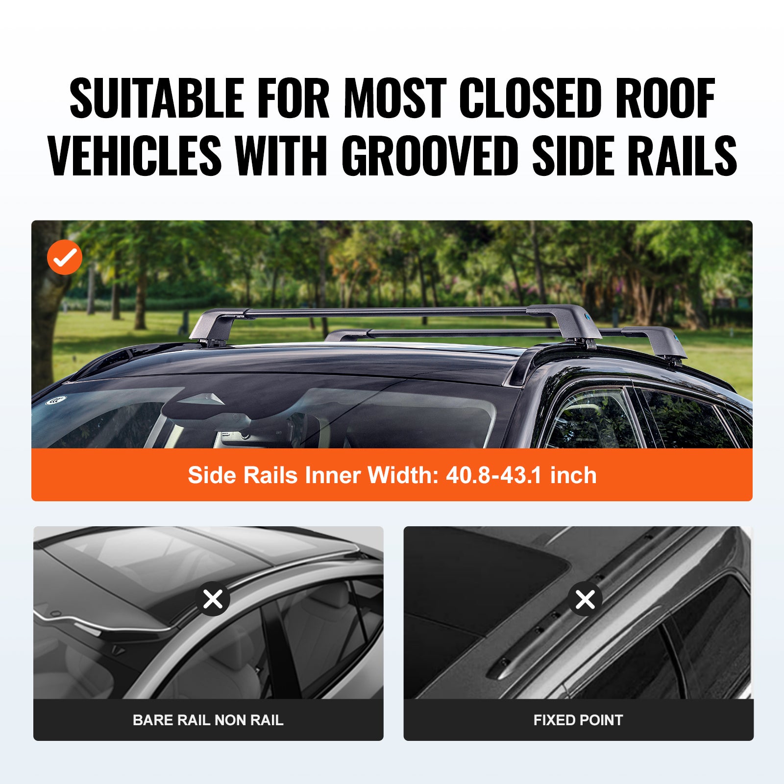 Barres Transversales Toit Universelles SucceBuy 122,8 cm (48,4