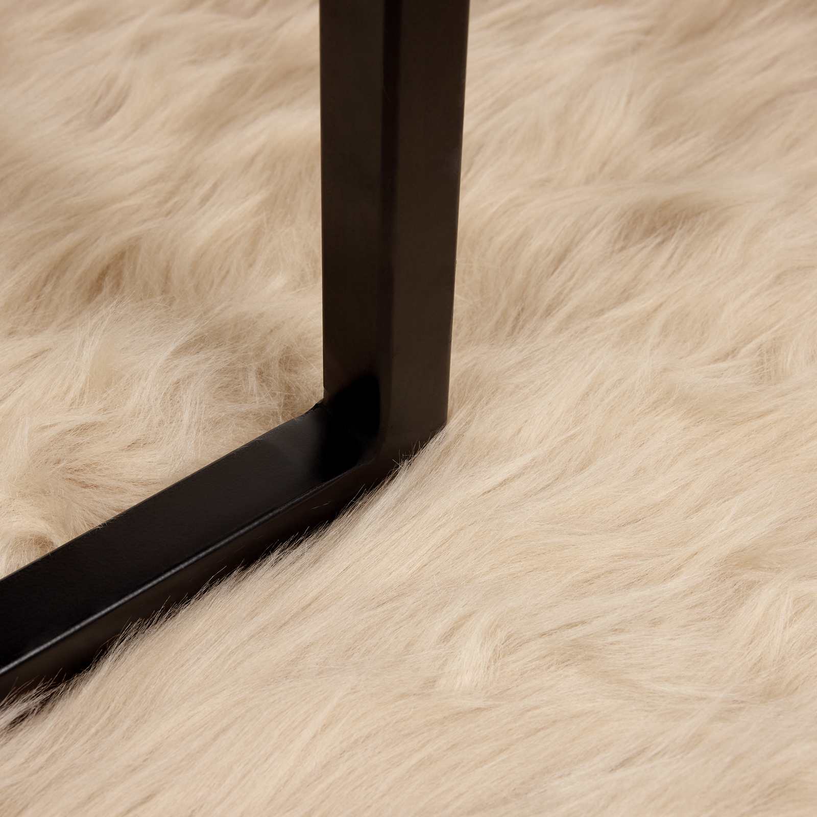 Tapis en polyester beige pour la terrasse, Ø 200 cm - 5