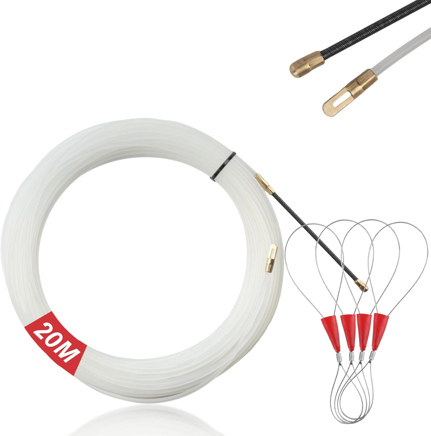 Extractor de cables eléctrico de 20 m, cable de aguja de electricista ...