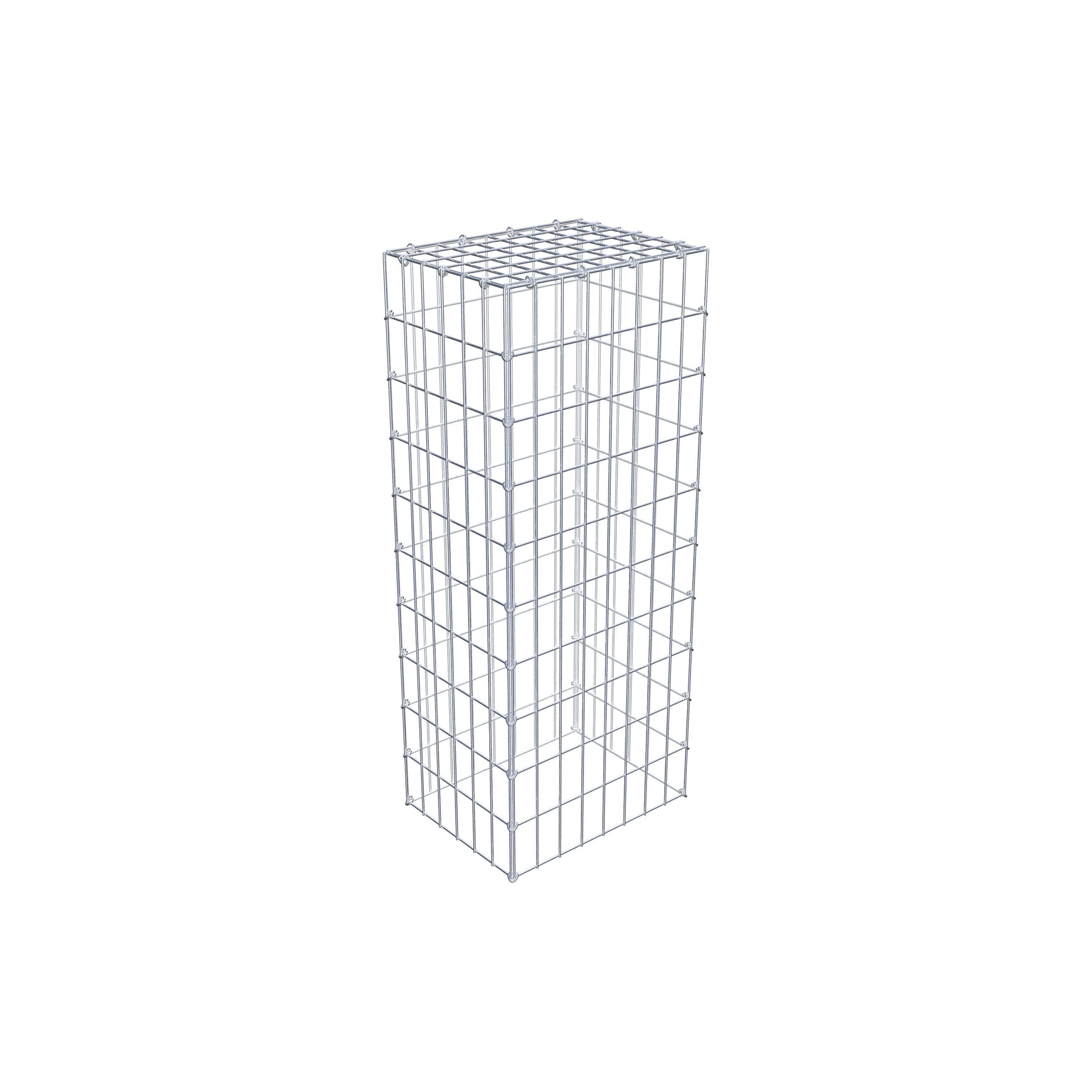 Gavión para apilar en acero galvanizado 100x30x40cm (LxAxP), malla 5 x 10cm, Anillo en C, sin rejilla inferior - 3
