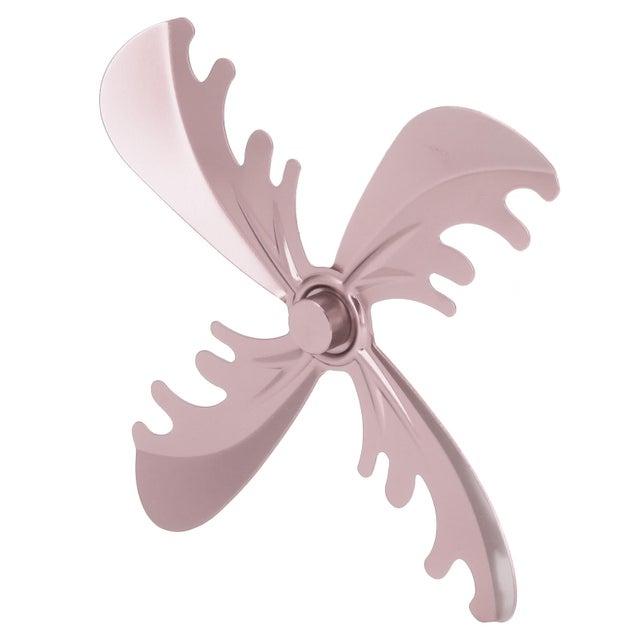 Lame de Ventilateur poêle 180 mm 4 pales en alliage d'aluminium alimenté par la chaleur en forme de corne accessoire de lame de ventilateur de chem