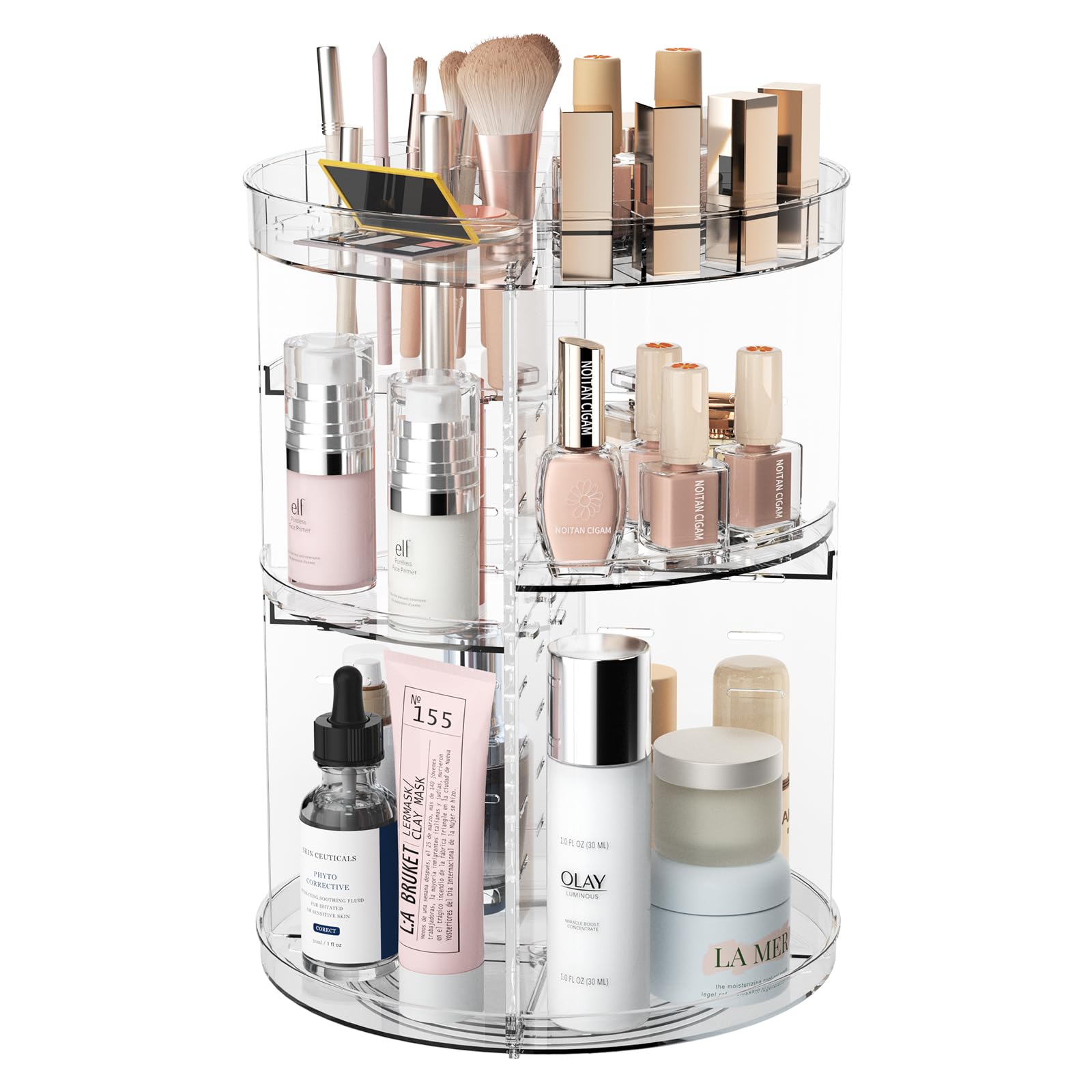 Organizador maquillaje giratorio 360 acrílico