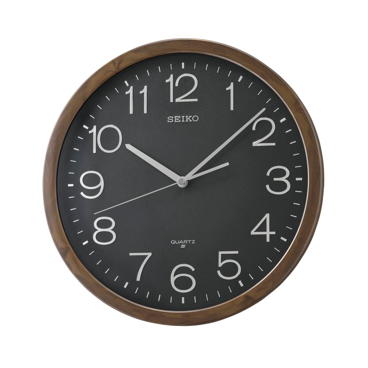 Horloge Murale Ronde SEIKO Métal Argenté QXA787S | L'Horloger De Vern