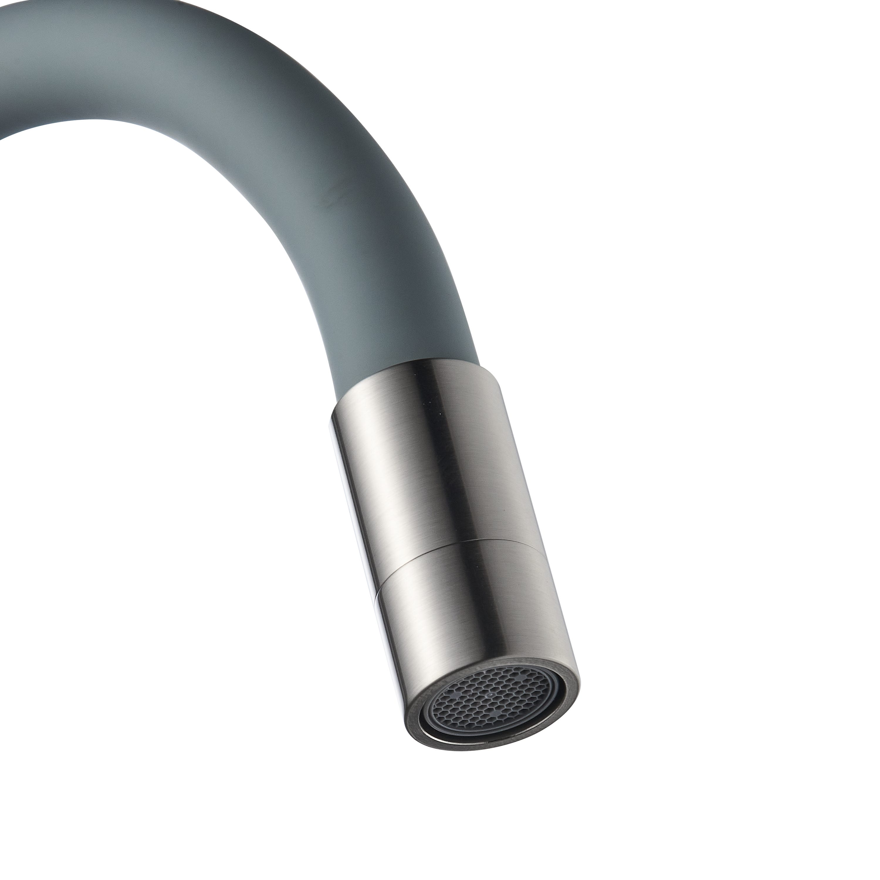 Rubinetto da cucina con becco flessibile DELINIA Eleki grigio - 6