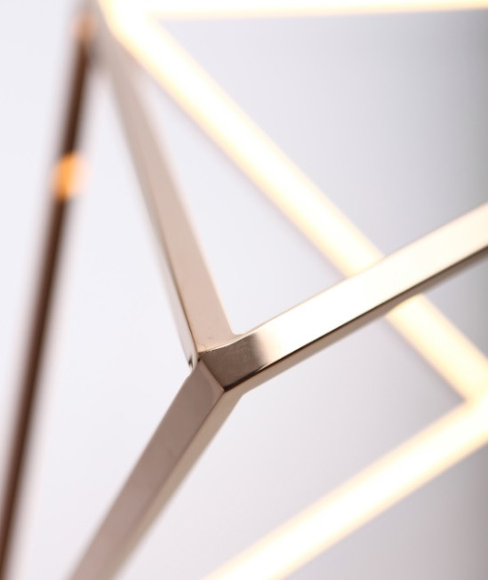 Lampa sufitowa geometryczna LED PEAK 20W ciepła 2000lm metal chromowana wym:180x30x30cm IP20 Maxlight