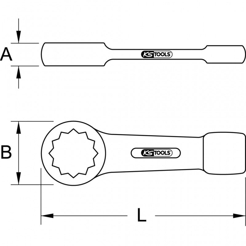Ks Tools 517.2951 Clé À ½il À Frapper En Pouces 1.1/16'' - 2