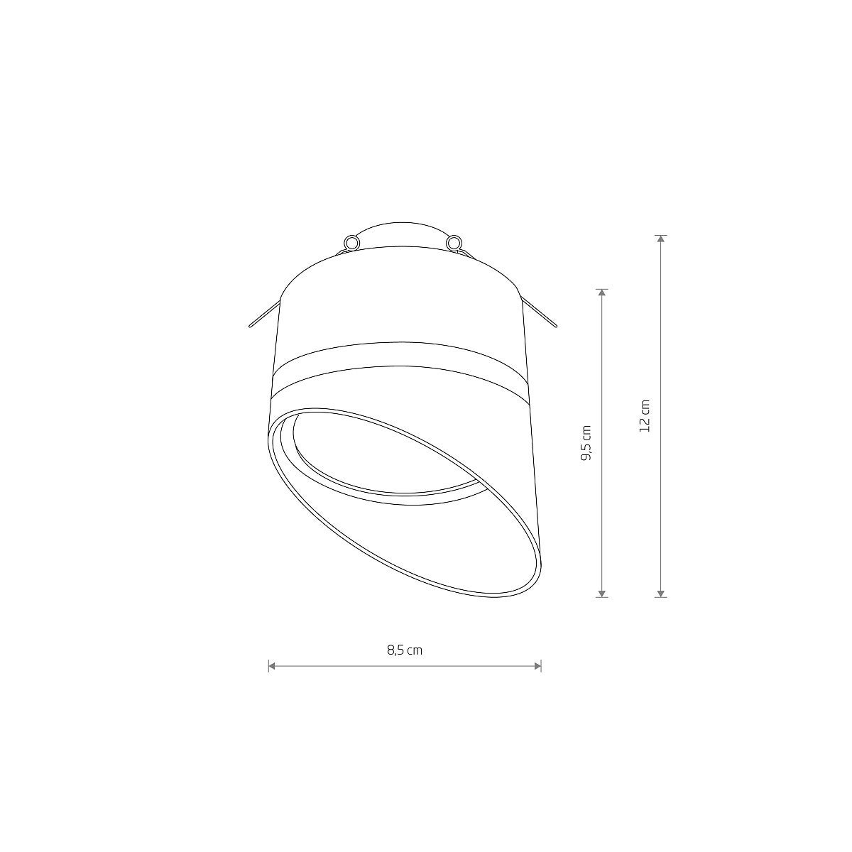 Oprawa sufitowa wpuszczana podtynkowa Vis biała 1xGX53x12W okrągła IP20 wym: 12 x 7,5 x 8,19 cm aluminium Nowodvorski Lighting - 8