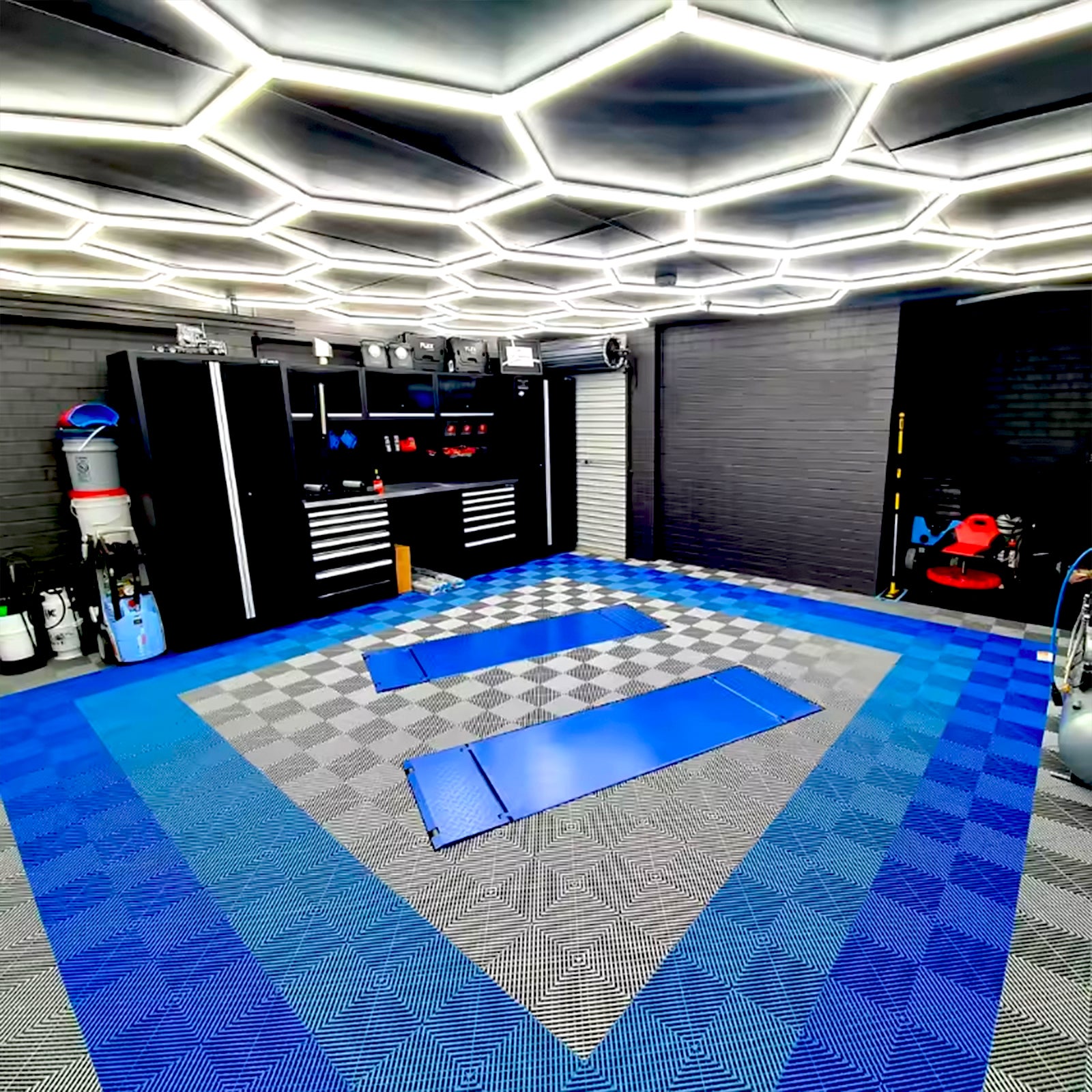 Lote de 1 m² - mosaik aero baldosas caladas con clip - azul