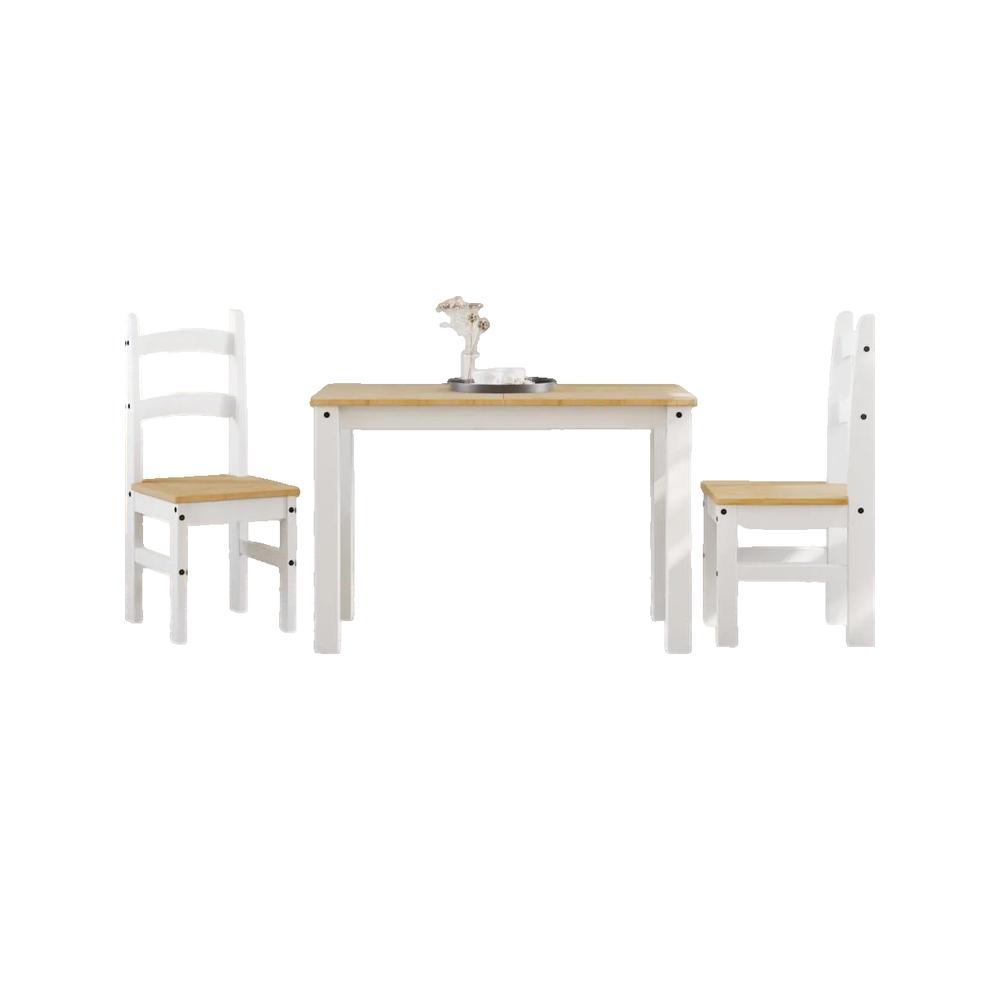 Sillas de comedor 2 uds madera maciza pino blanco 40x46x99 cm vidaXL - 3