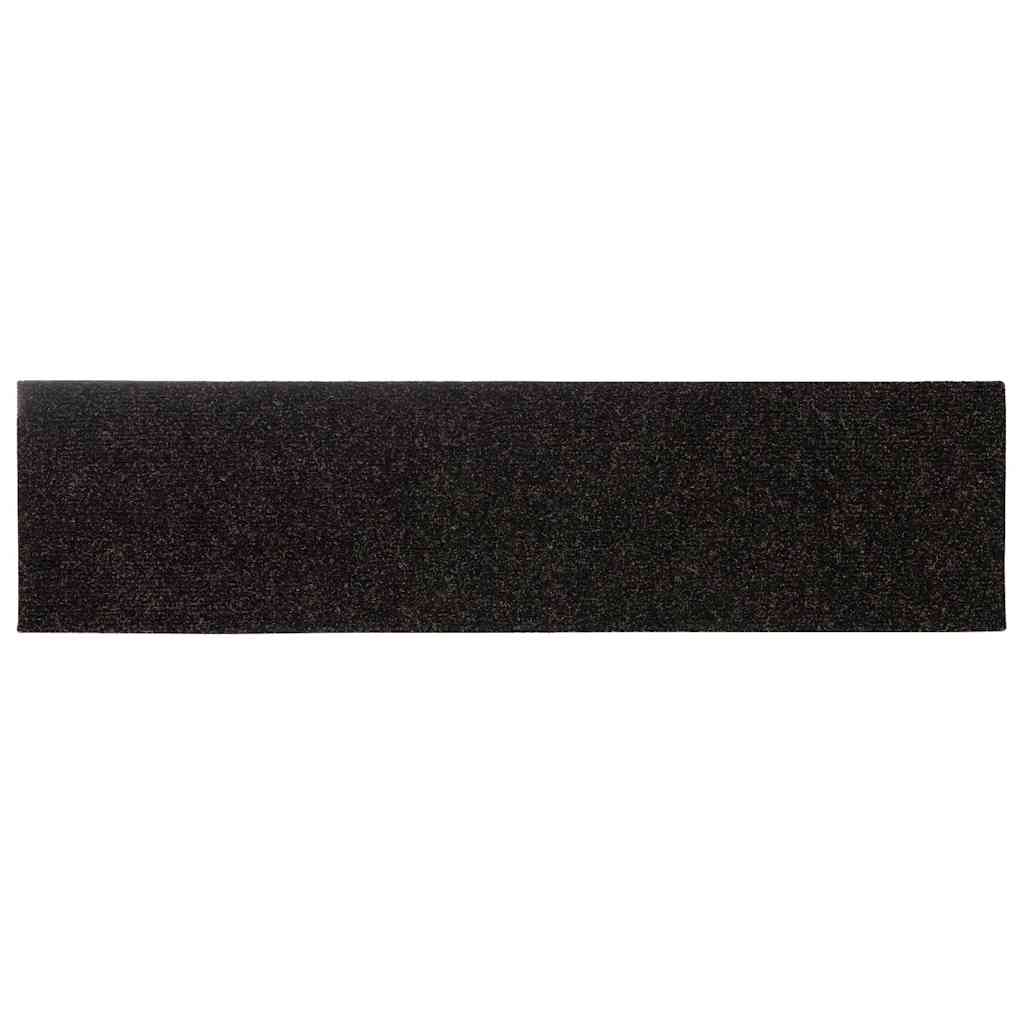 Tapis d'escalier auto-adhésifs 30 pcs marron 76x20 cm - 5