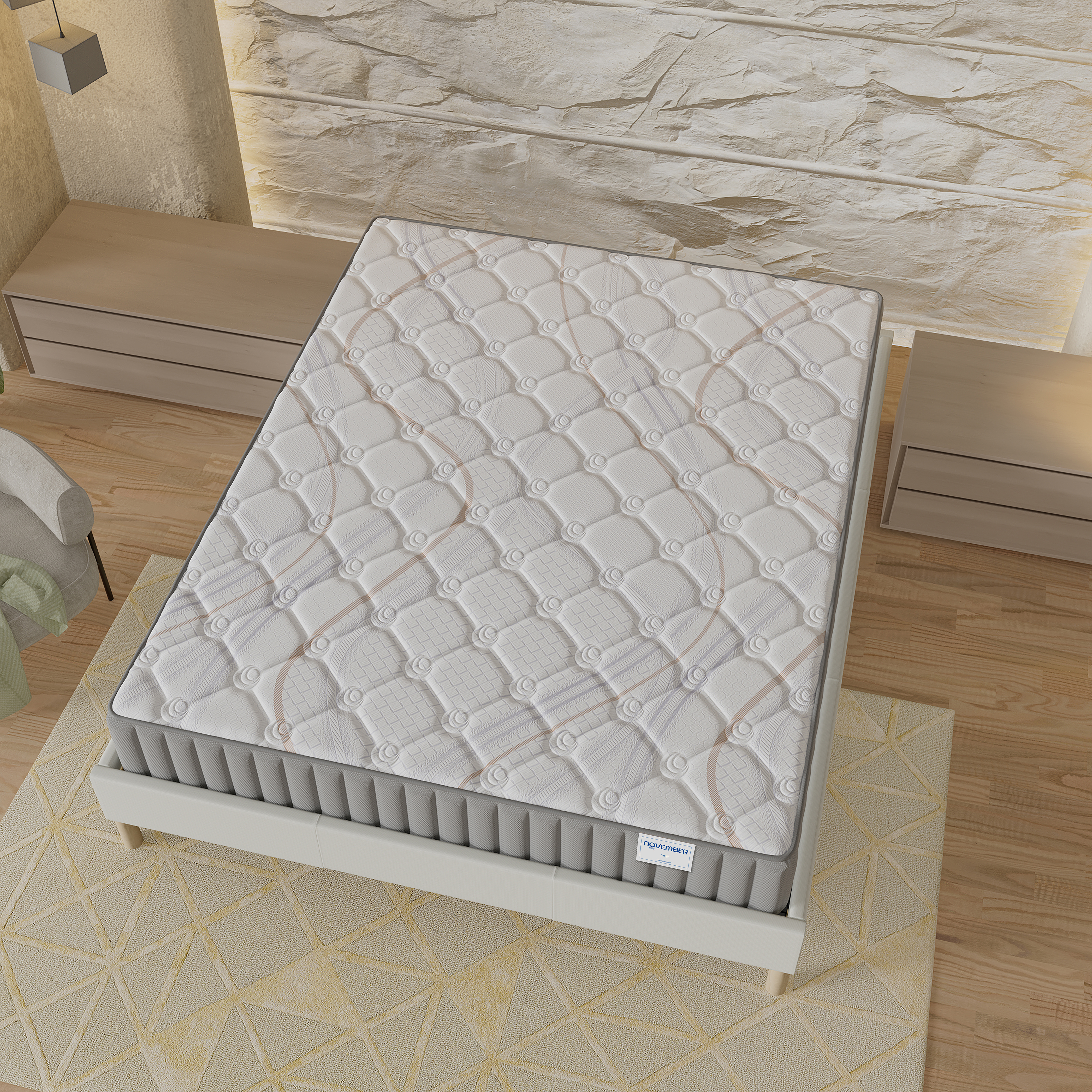 Matelas mousse 180x200cm accueil latex naturel, épaisseur 22cm - 8