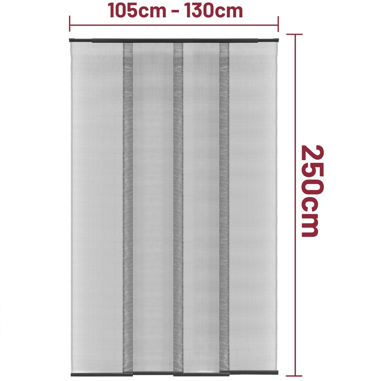 Zanzariera telescopica a 4 ante per anta 130 x 250 cm - 4