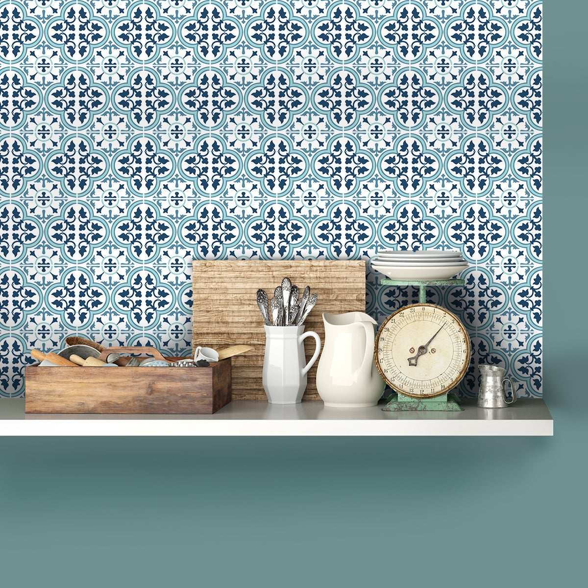 9 adesivi piastrelle azulejos Lidia - Sticker adesivo - adesivi murali - 9stickers15x15cm - 3