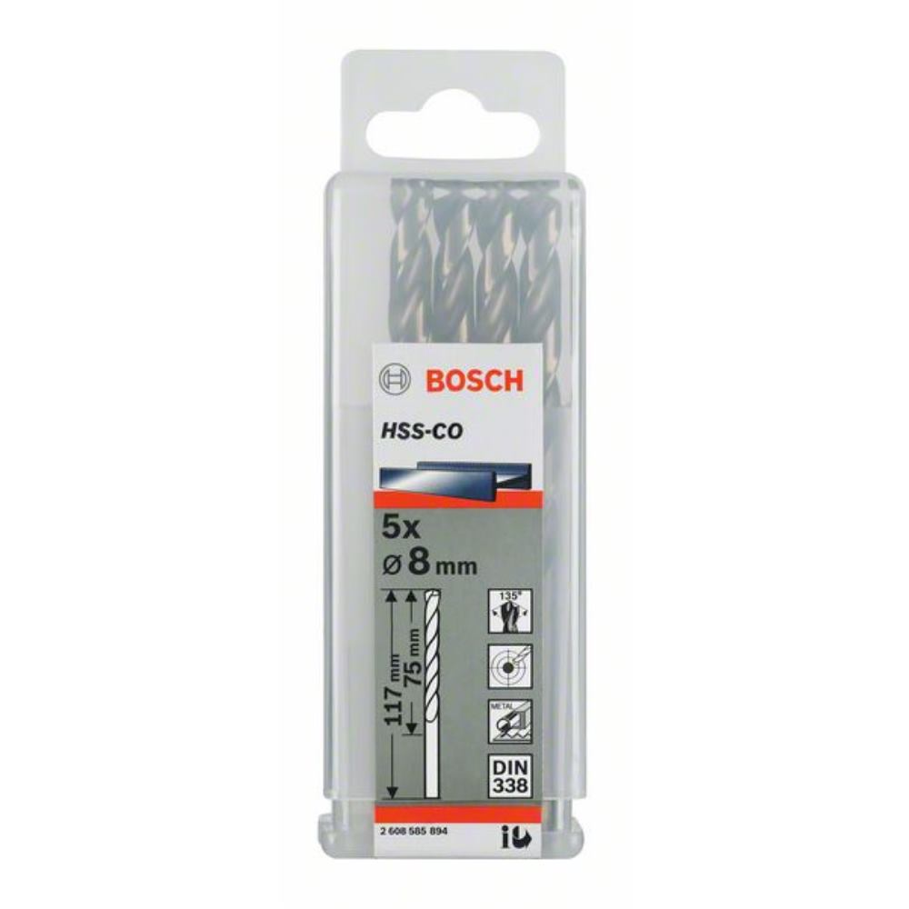 HSS-Co DIN338: 10.2 x 87 x 133: 5 uds