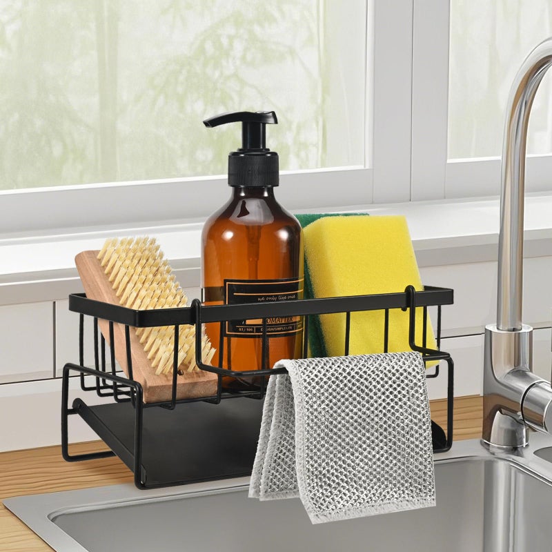Stojak na zlewozmywak kuchenny organizer zlewu stali nierdzewnej stojak przechowywania przy zlewie automatyczną tacką ociekową odpowiedni postawienia