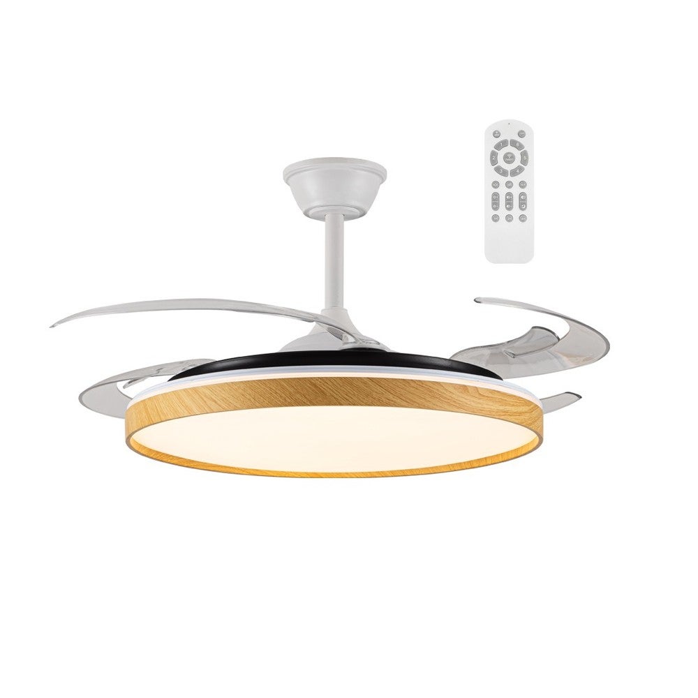 Wentylator sufitowy z oświetleniem LED 80W z wysuwanymi łopatkami Tamero L CCT Dim