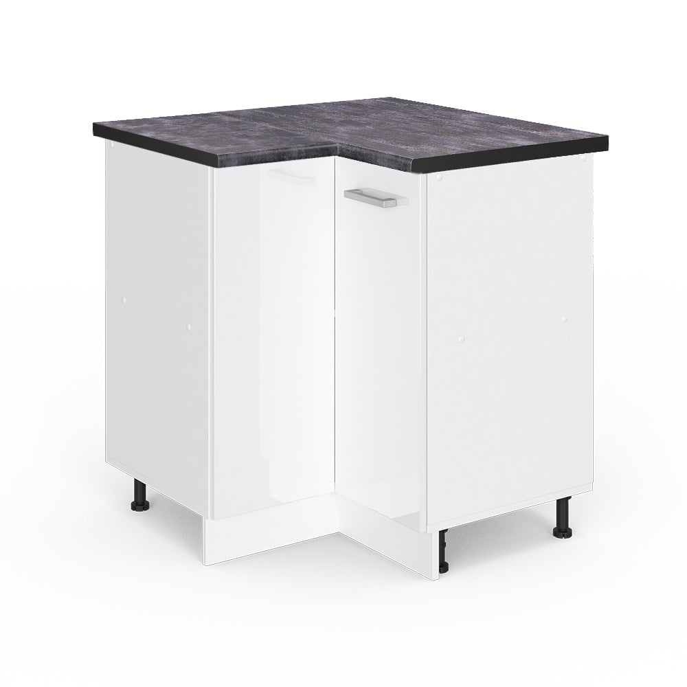 Vicco Szafka narożna R-Line, Biały wysoki połysk, 75.6 cm , BP Antracyt