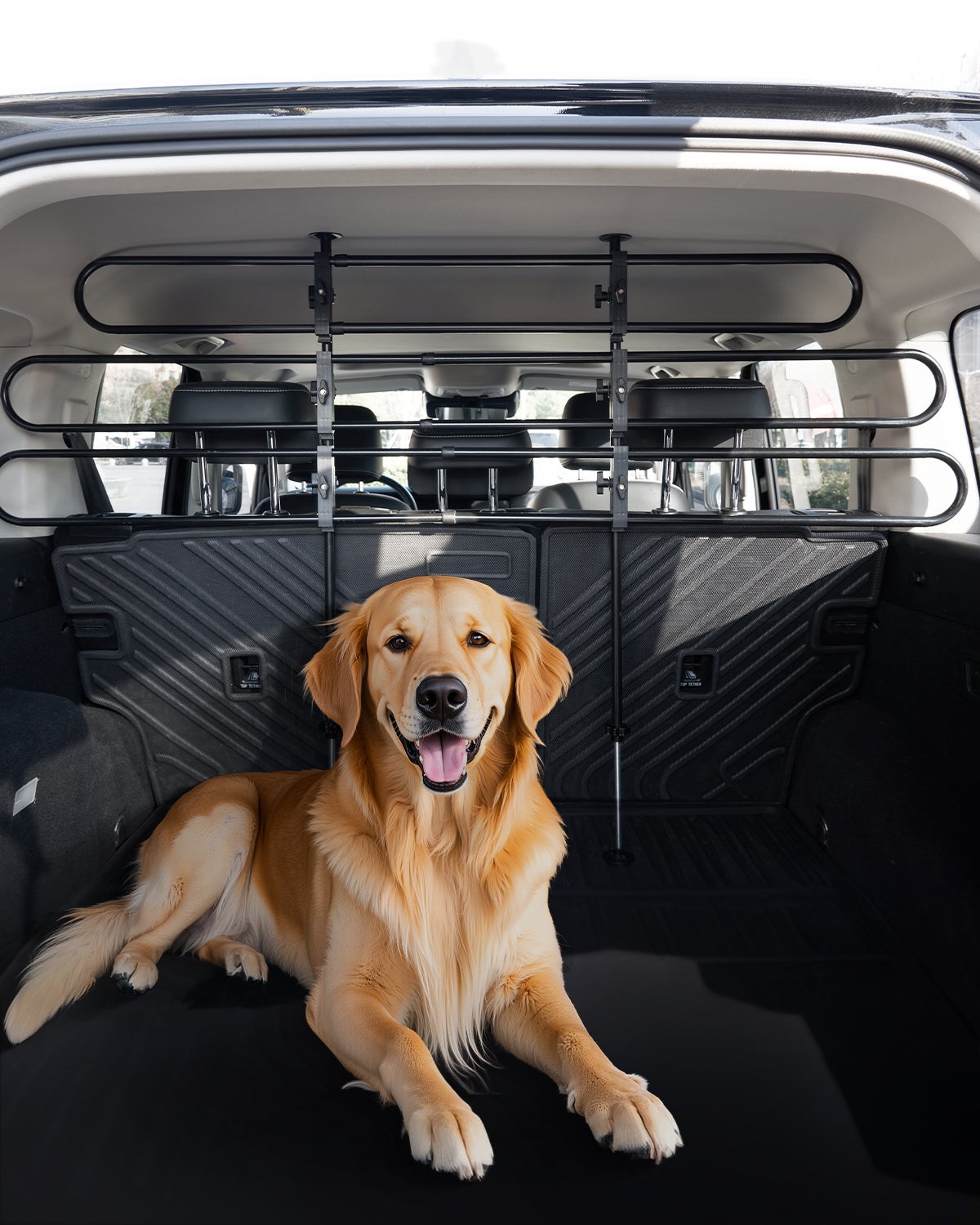 Barrière De Voiture Pour Chien - Séparateur Réglable Pour Siège Arrière, 58x58cm, Maille PVC - Pour SUV, Voitures