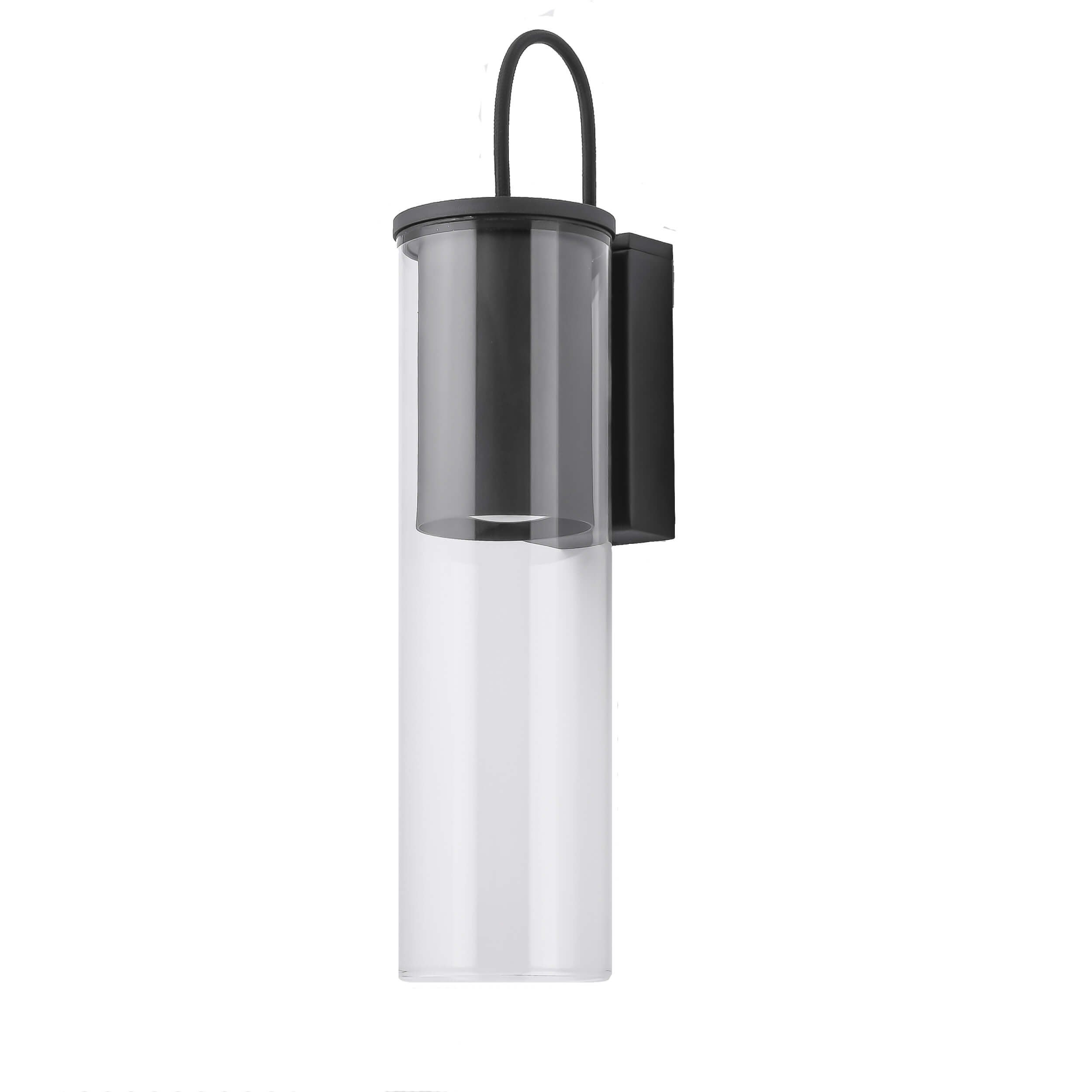 Kinkiet ścienny Manacor czarno-przezroczysty 1xGU10x15W wym: 25 x 7 cm szkło IP20 Light Prestige