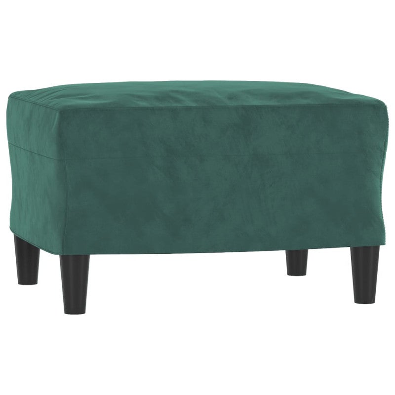 Poltroncina con Poggiapiedi Verde Scuro 60 cm in Velluto vidaXL - 5