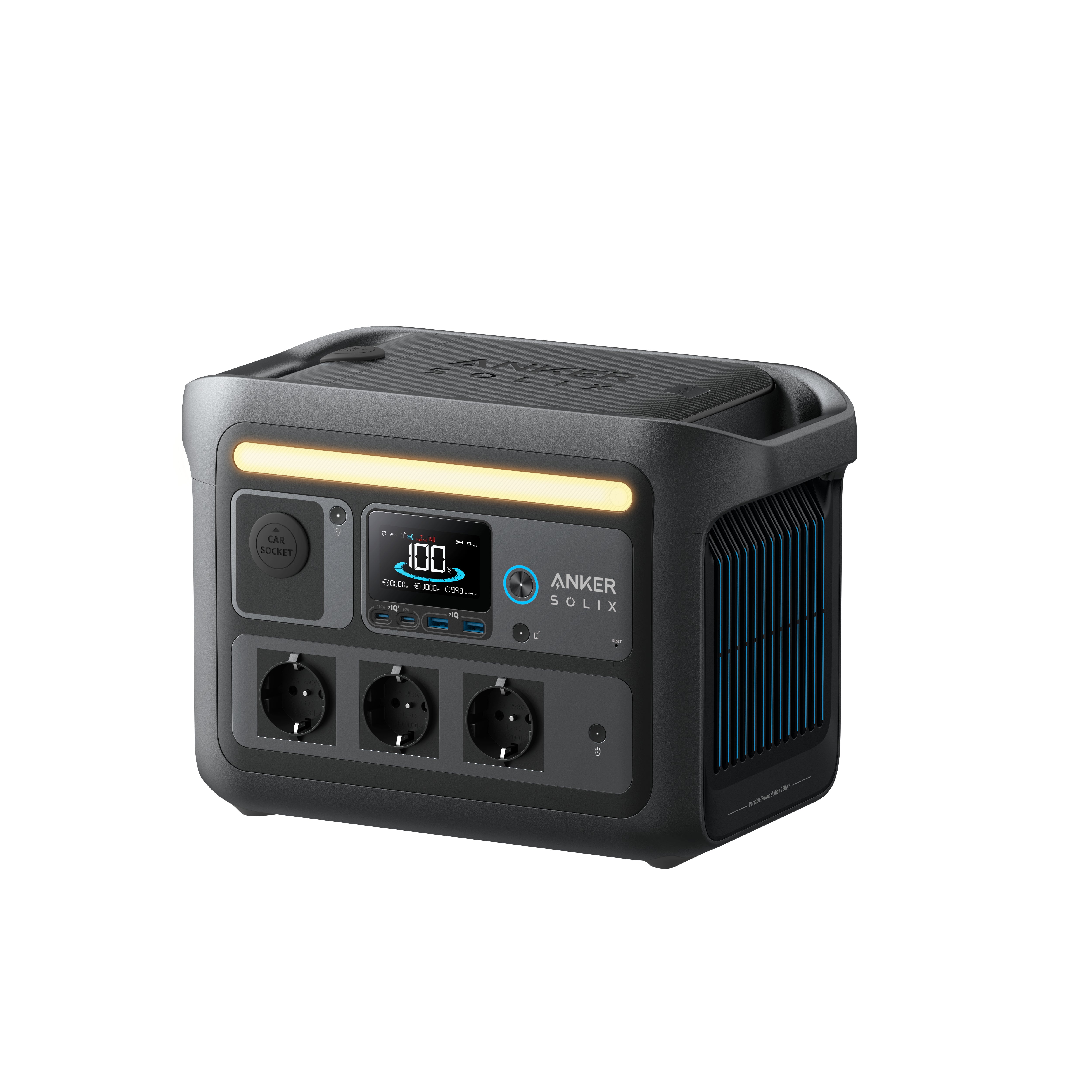 Anker SOLIX C800X (C800 Plus) przenośna stacja zasilania z lampą – Akumulator 768Wh, 3x1200W AC