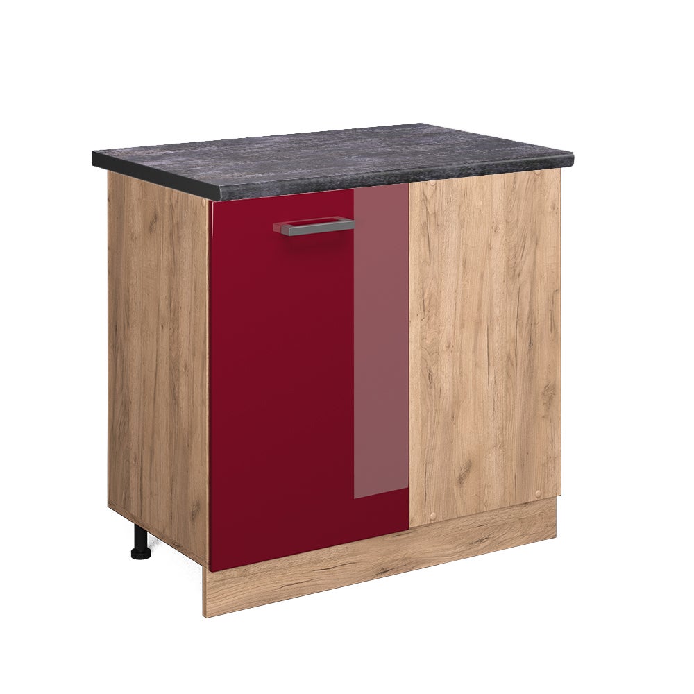 Vicco Szafka narożna R-Line, Czerwony połysk, 86 cm , BP Antracyt