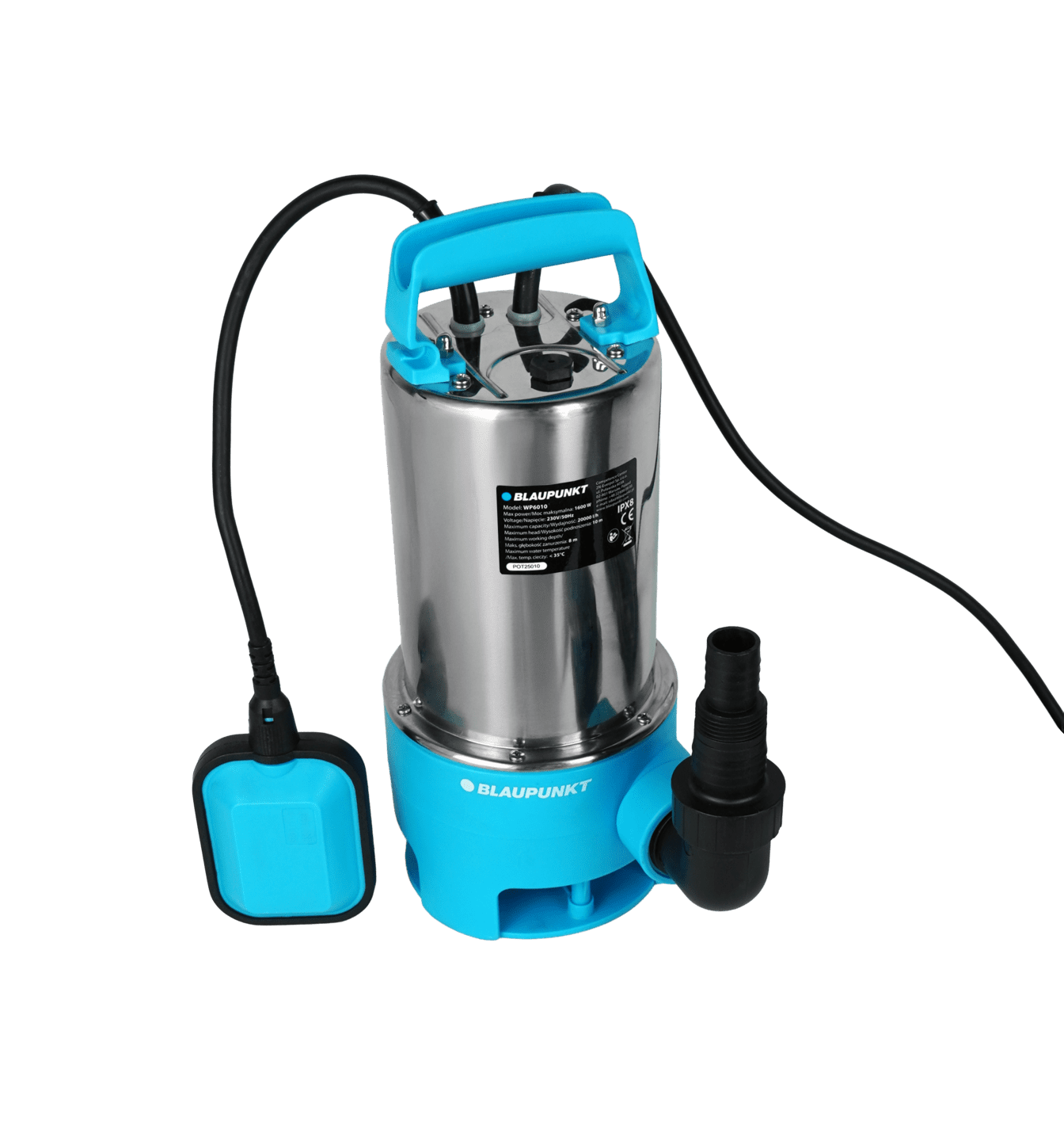 Pompa do wody brudnej Zatapialna 1600 W 20000 l/h Blaupunkt WP6010