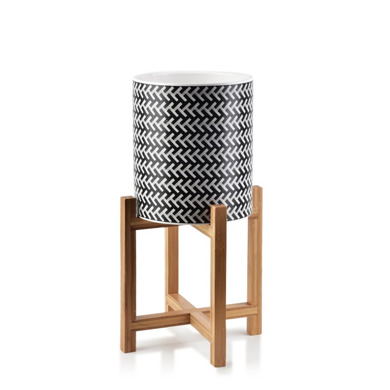 Doniczka ceramiczna MONDEX AVA 18x18x20 cm czarna 1 szt