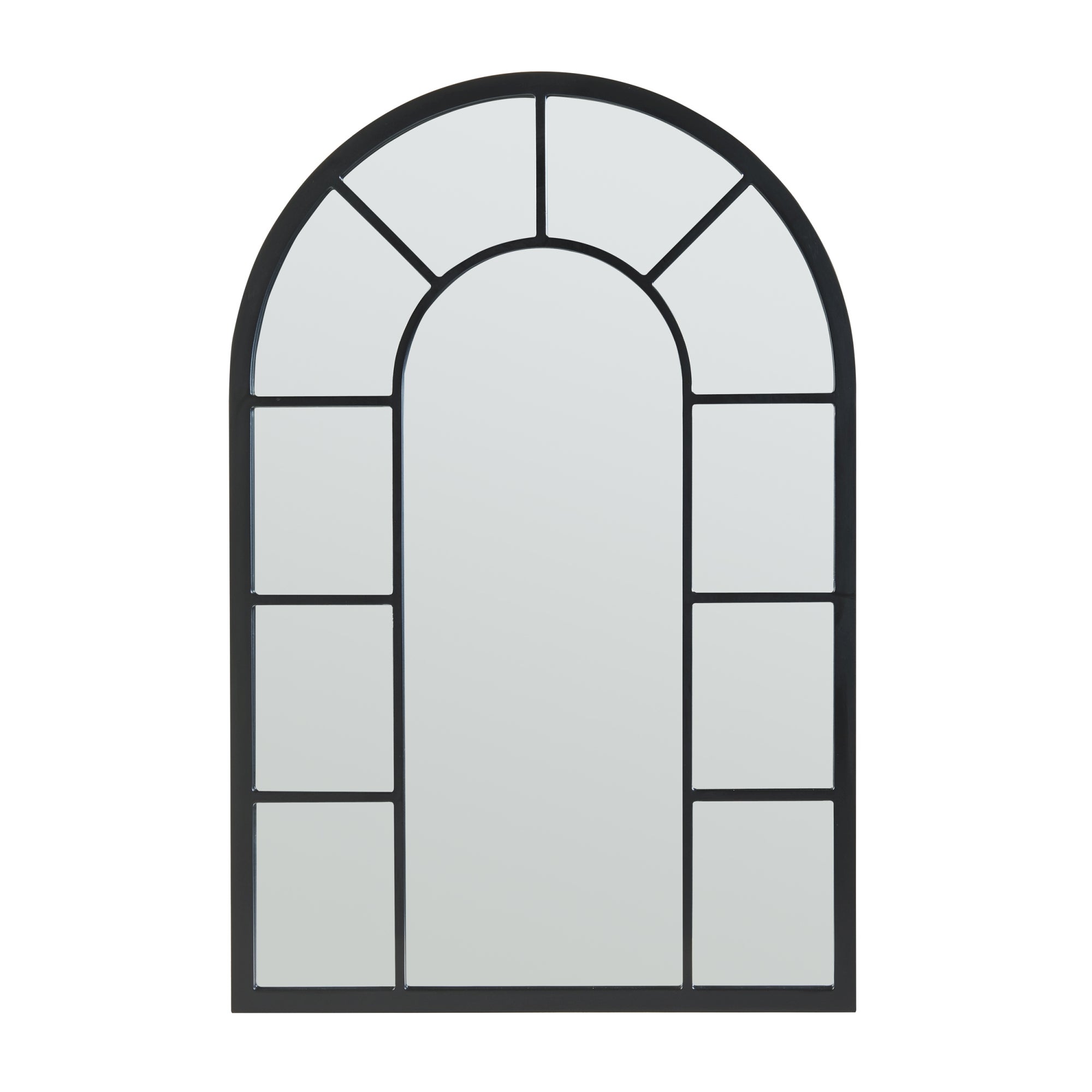 Miroir mural Enonkoski MDF 90 x 60 cm noir [en.casa] - 3