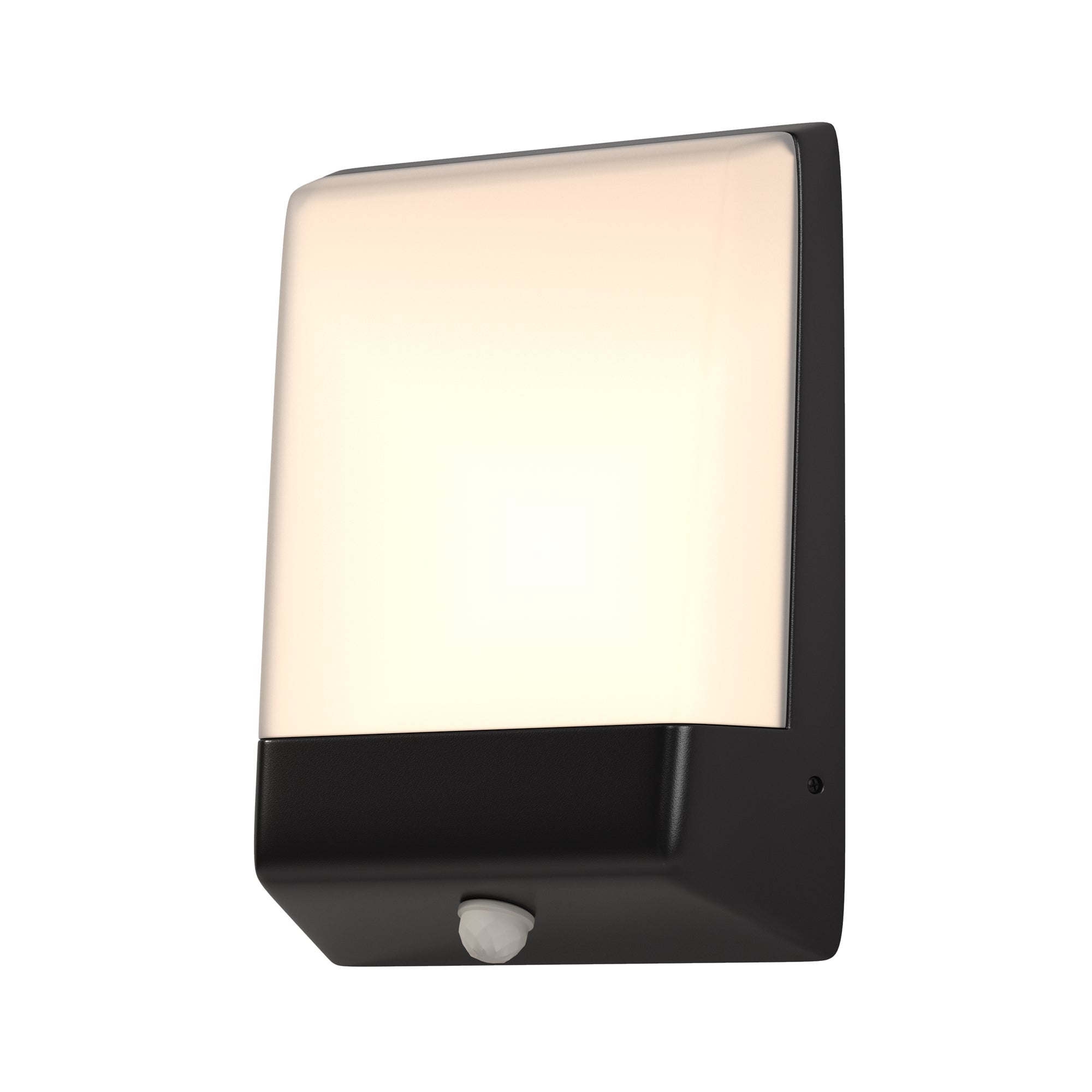 Kinkiet zewnętrzny z czujnikiem Row LED 9W Ciepła biel 500lm grafitowy wym:21,1x16,1x5,9cm IP44 Maytoni