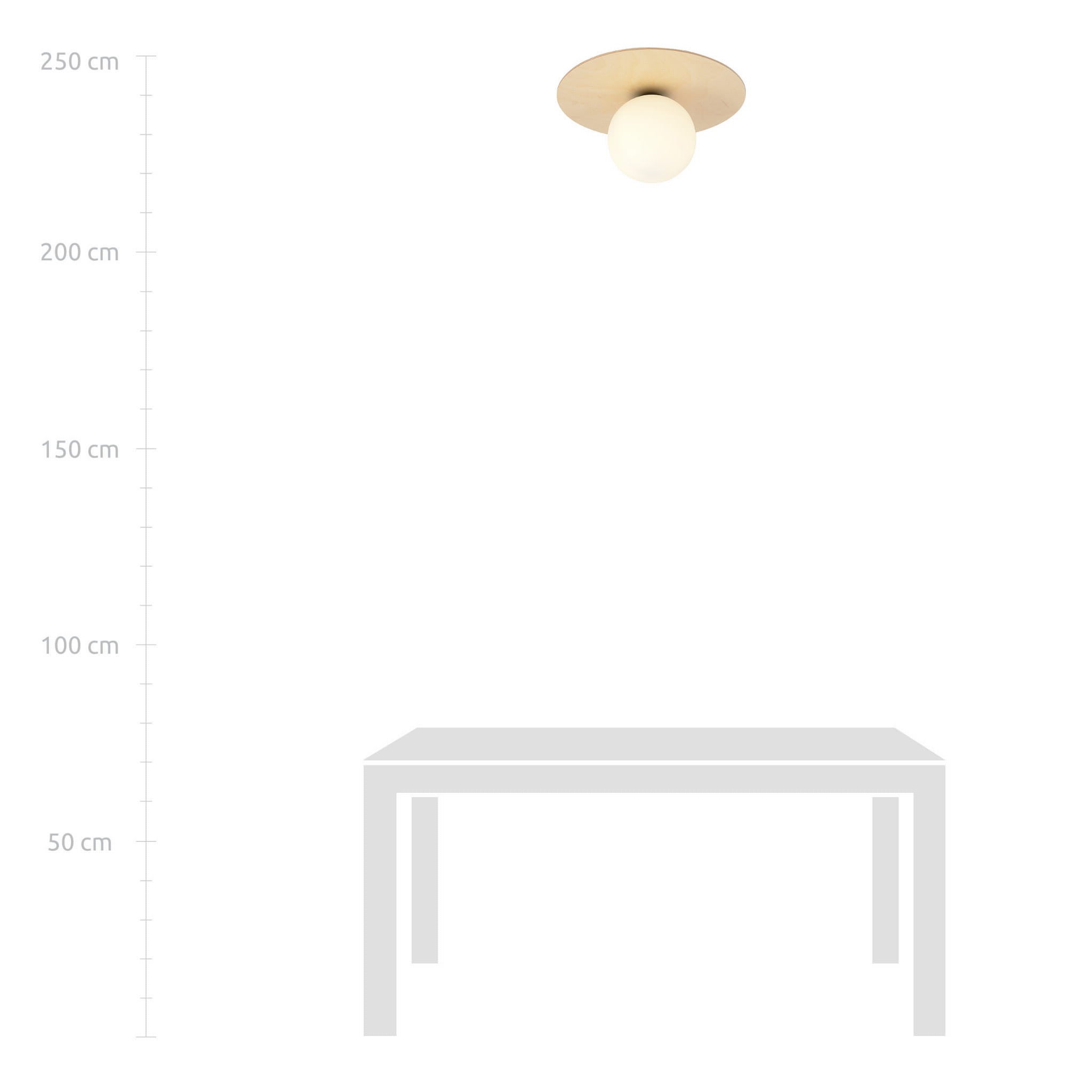 Lampa sufitowa Kenzo jasne drewno-biała 1xE14x10W wym: 20 x 40 cm metal Emibig - 4