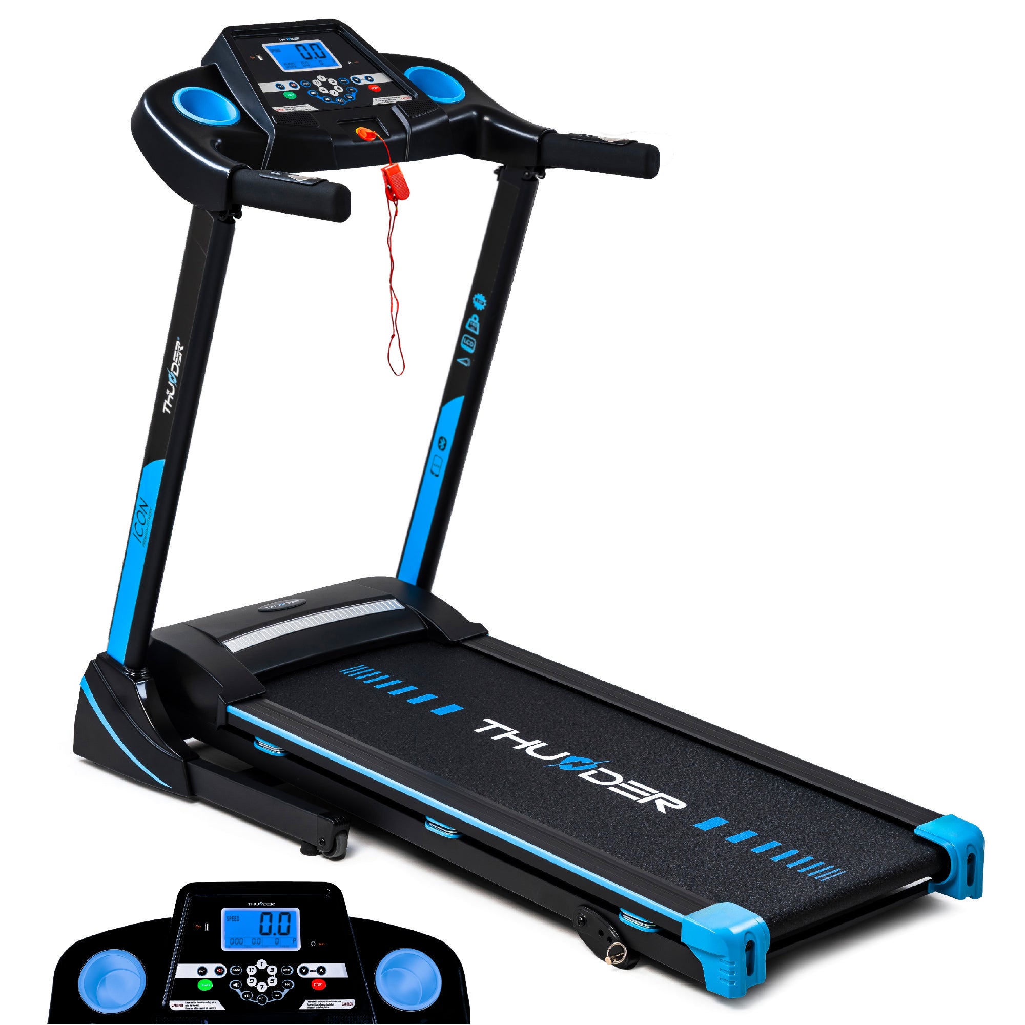Bieżnia elektryczna THUNDER ICON-BLUE 17km/h składana aplikacja 140kg