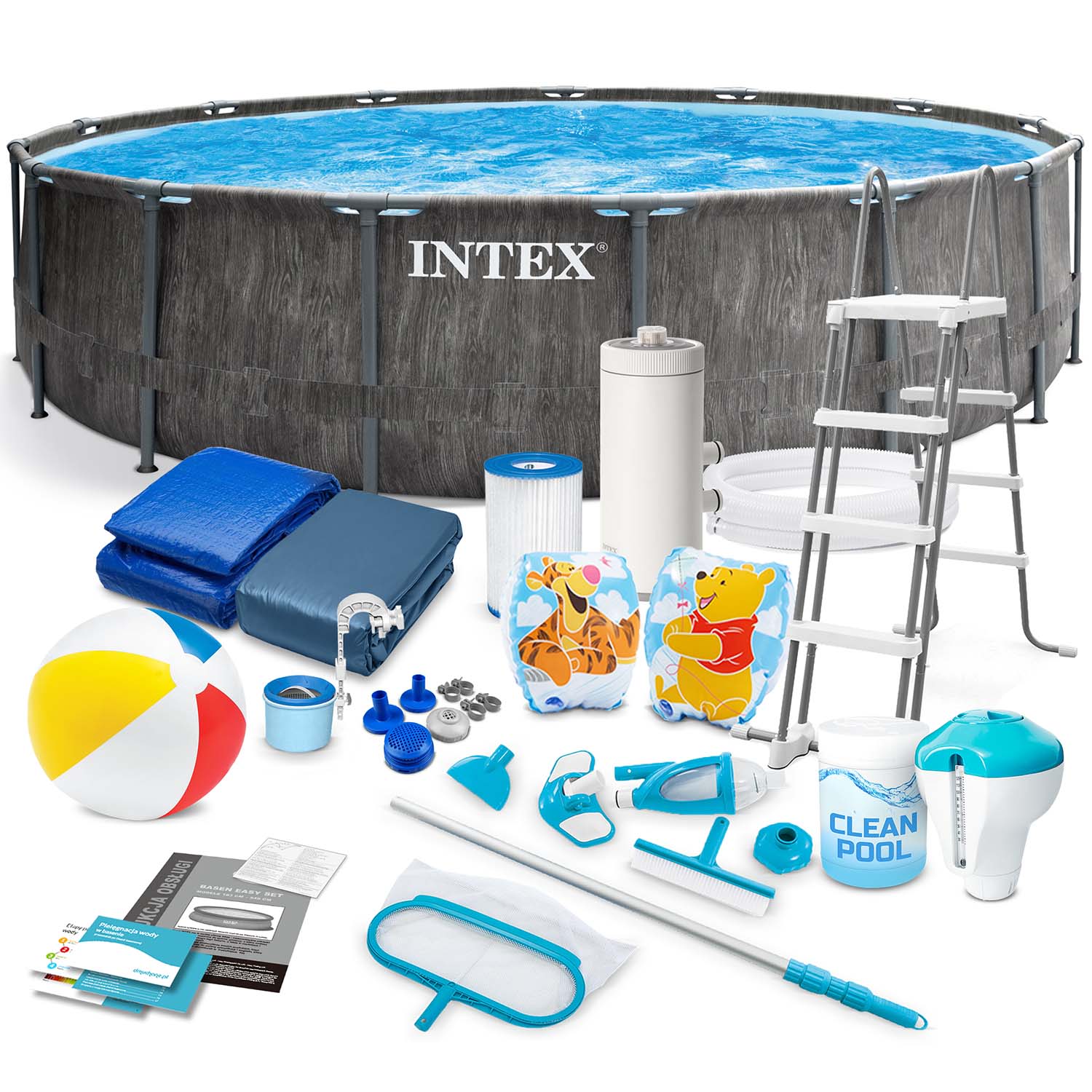 Basen ogrodowy stelażowy Intex 457x122 zestaw 21w1 26742