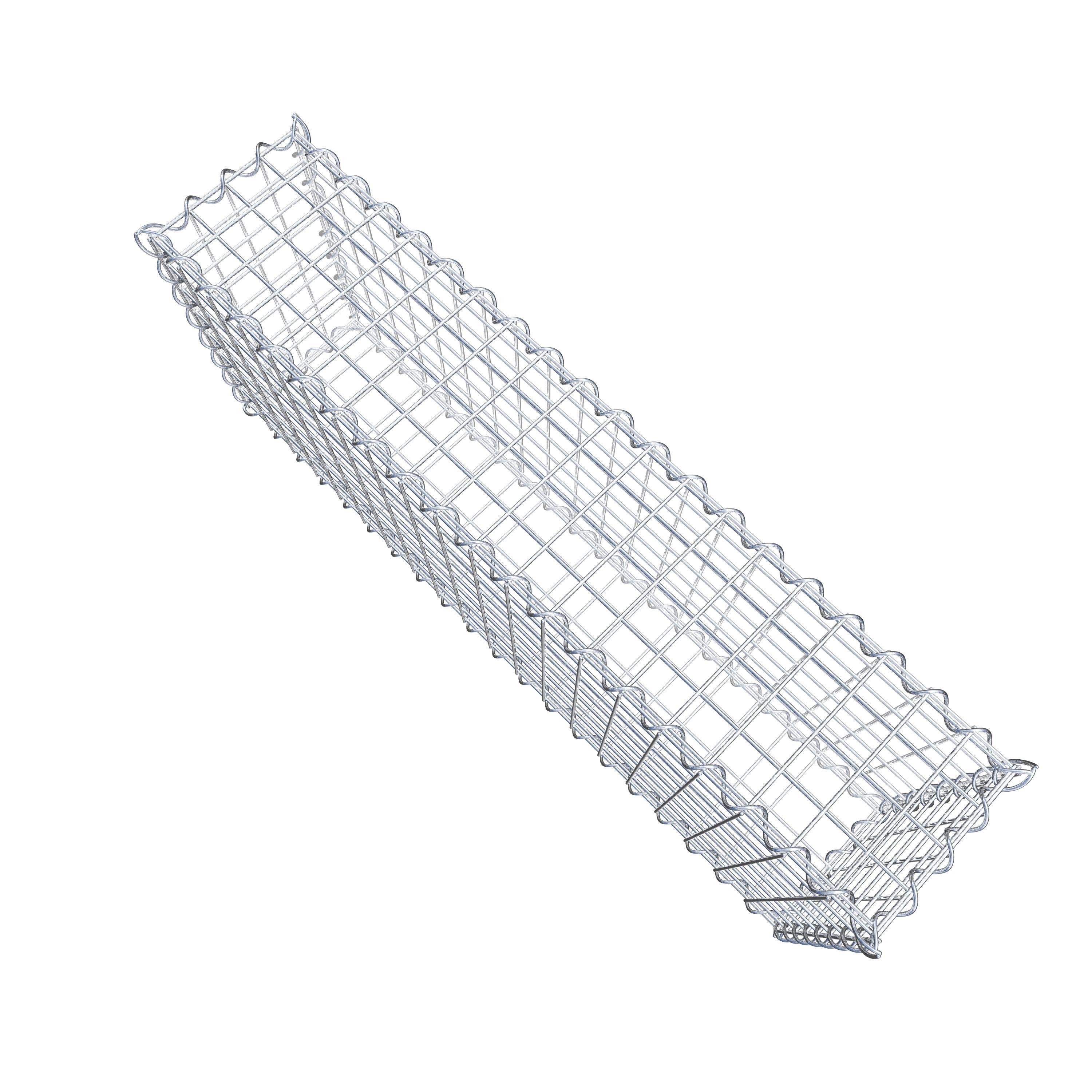 Gavión de acero galvanizado 100x40x20cm (LxAxP), malla 5 x 5cm, Espiral, jaula metálica para muro o jardín - 4