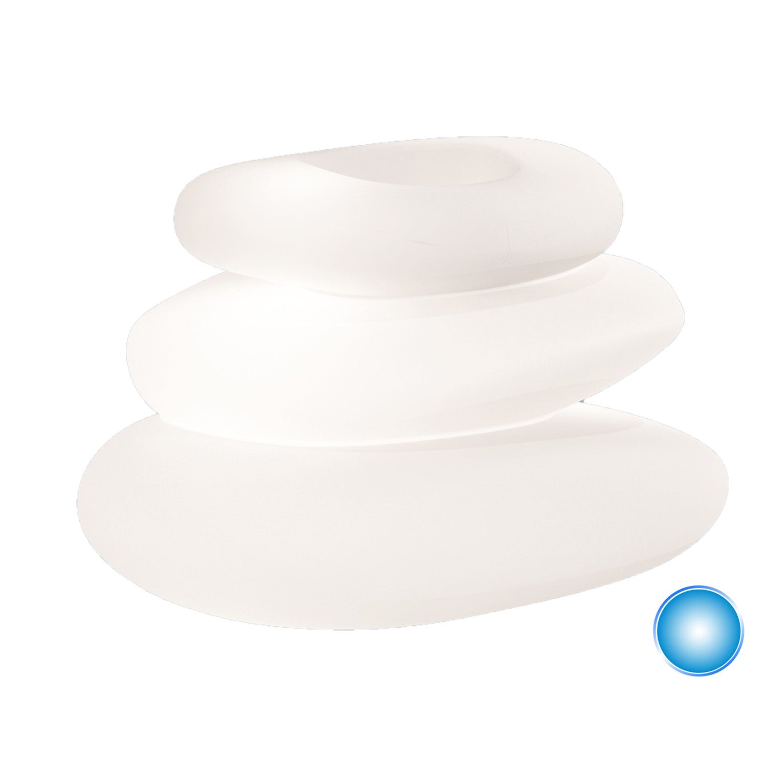 Vase Eden Bright Bleu Clair en Polymère Monacis - Cm 75X62X47 H - 5