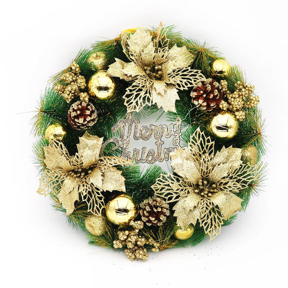 Couronnes Noël À Led Pour Porte D'Entrée,Couronnes Décorations Noël Avec Lumières Multimodes