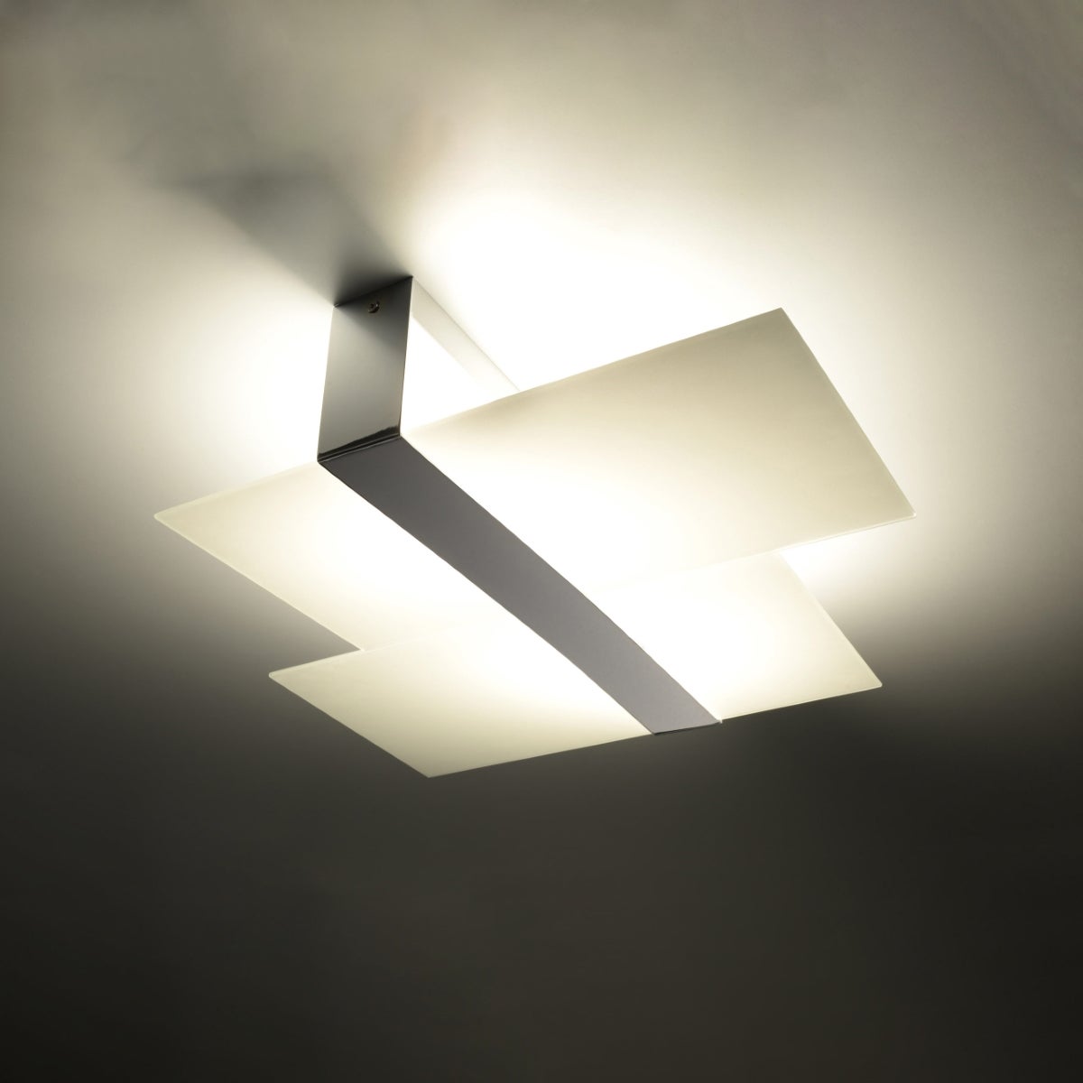 Plafon VERRE chrom LED 3000K - 65x50x11cm Sollux