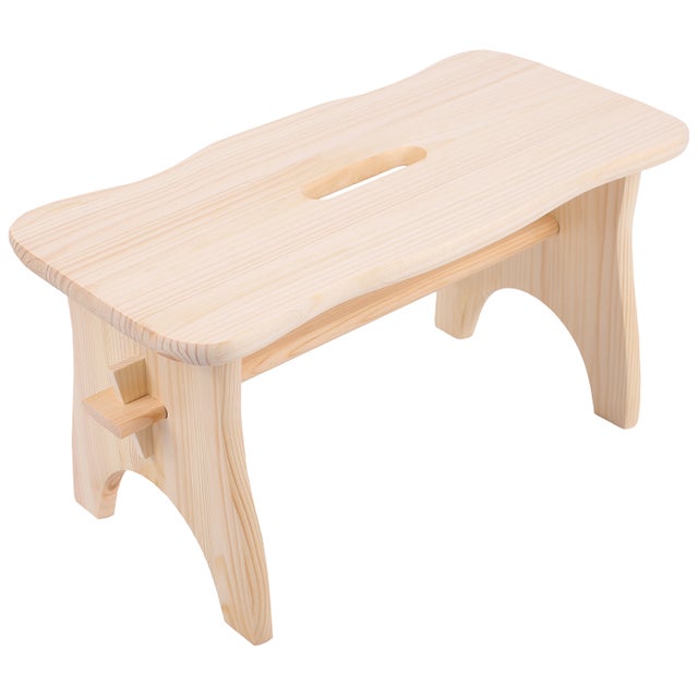 Creative Deco Non-Peint Marche Repose Pied Bois | 38 x 19 x 21 cm | Bureau, Chaise, Plante, Petit Tabouret Bas | Banc en Bois