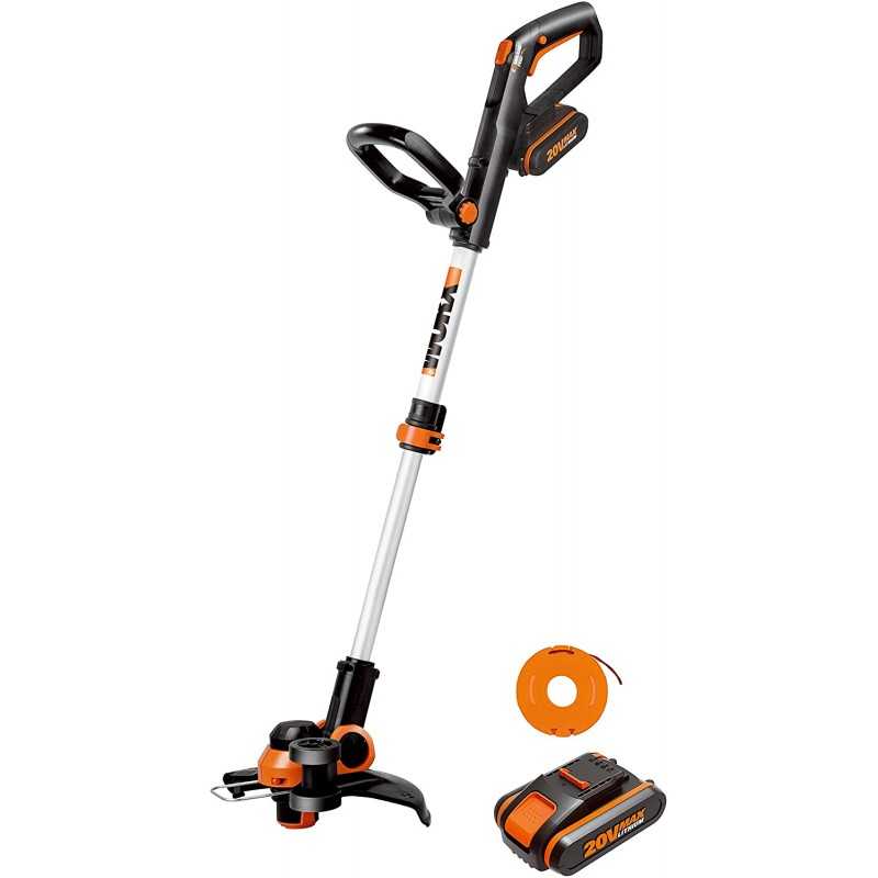 Desbrozadora inalámbrica WORX WG163E de 20 V, diámetro de corte de 30 cm, 2 baterías de 2 Ah.