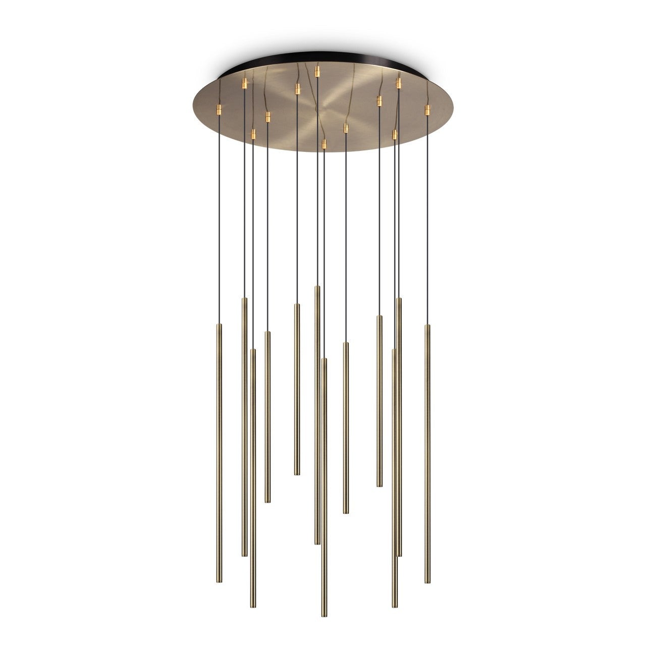 Ideal Lux  Suspension Filo 12 Ampoules Métal,Aluminium Laiton , Leroy Merlin