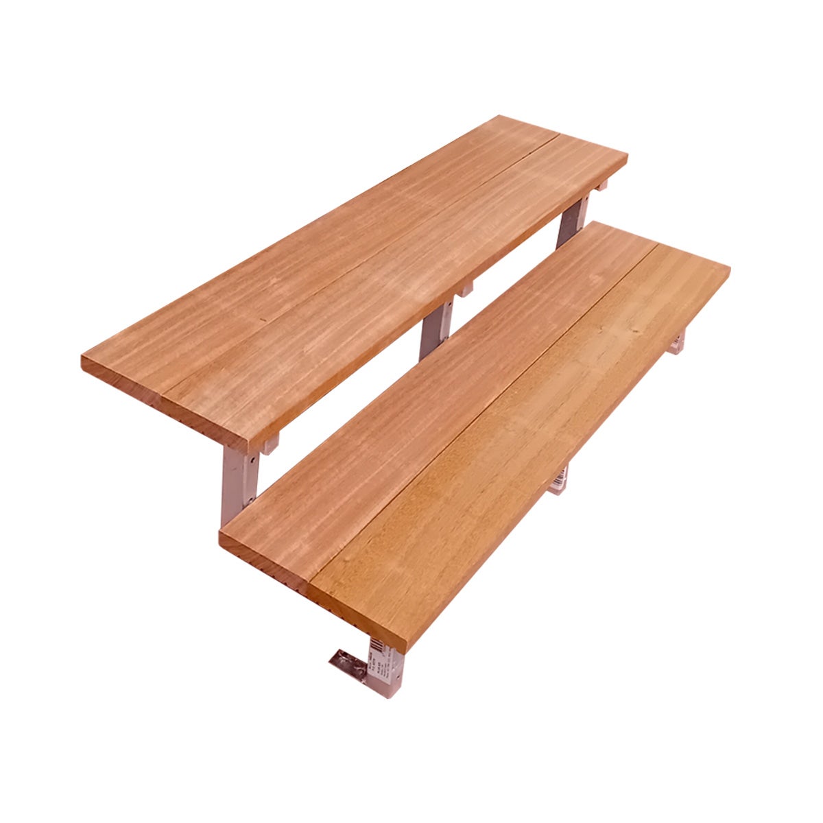 Escalera metálica bali 2 peldaños madera dura 37x140cm