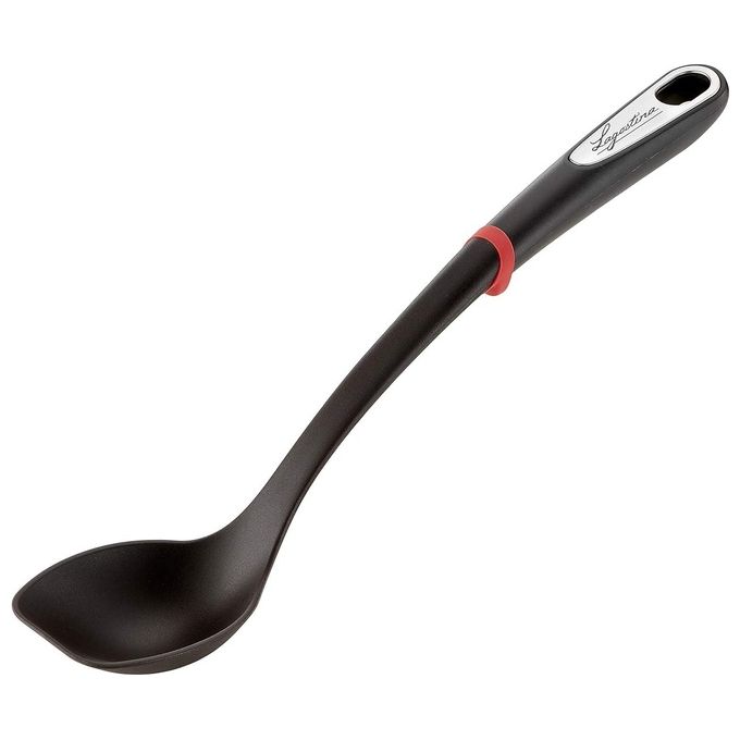 Lagostina Ingenio Smart Spatule Silicone Avec Anneau Antidérapant - Noir/Rouge