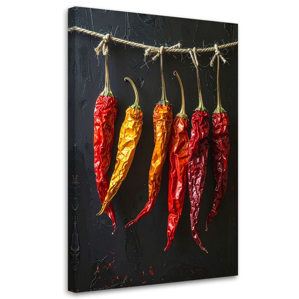Obraz do kuchni restauracji baru jadalni, Suszone papryczki chilli 40x60