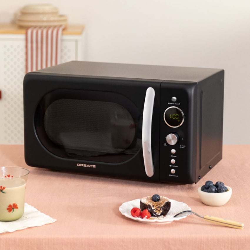 CREATE MICROWAVE RETRO Microondas grill digital 900W Leroy Merlin