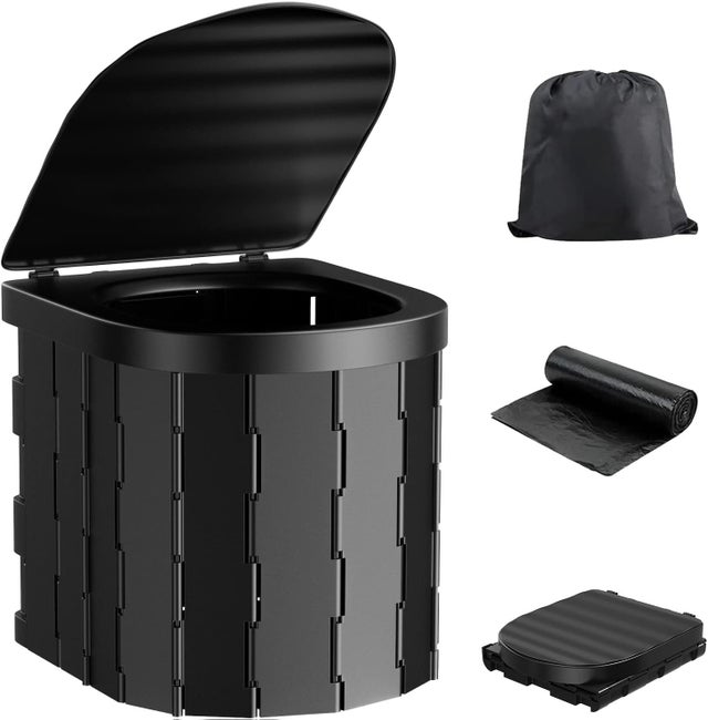 Toilettes de camping portables, toilettes portables pour adultes, urinoir portable pour adultes, pliable et étanche pour le camping, la voiture