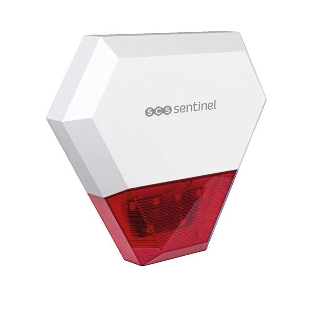Sirene extérieure filaire additionnelle KitAlarm - SCS SENTINEL - Portée 80m - Alerte sonore et lumineuse